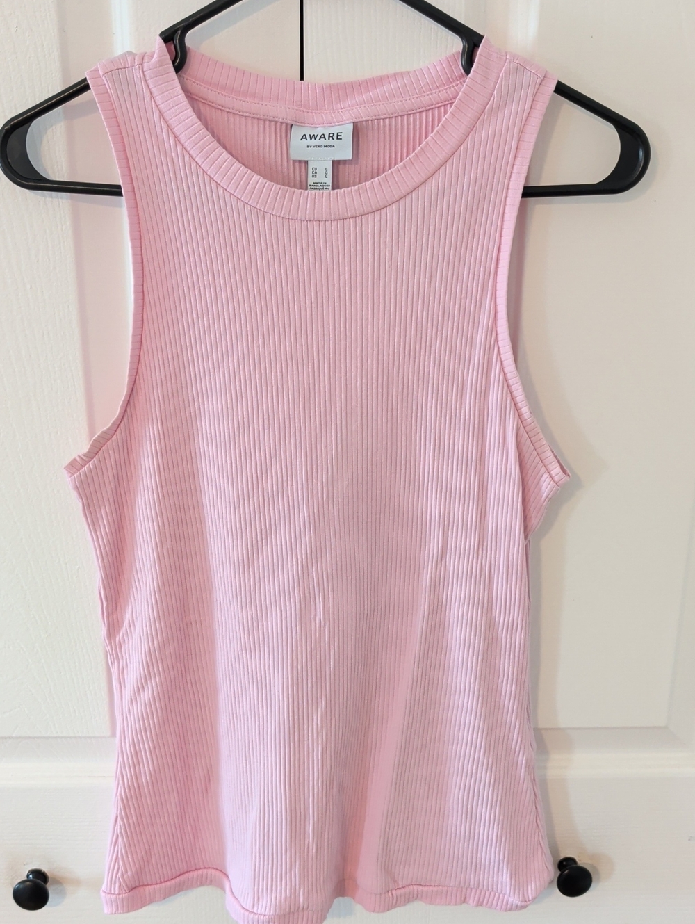 by VERO MODA Ribbed Pink Sleeveless Tank Top
